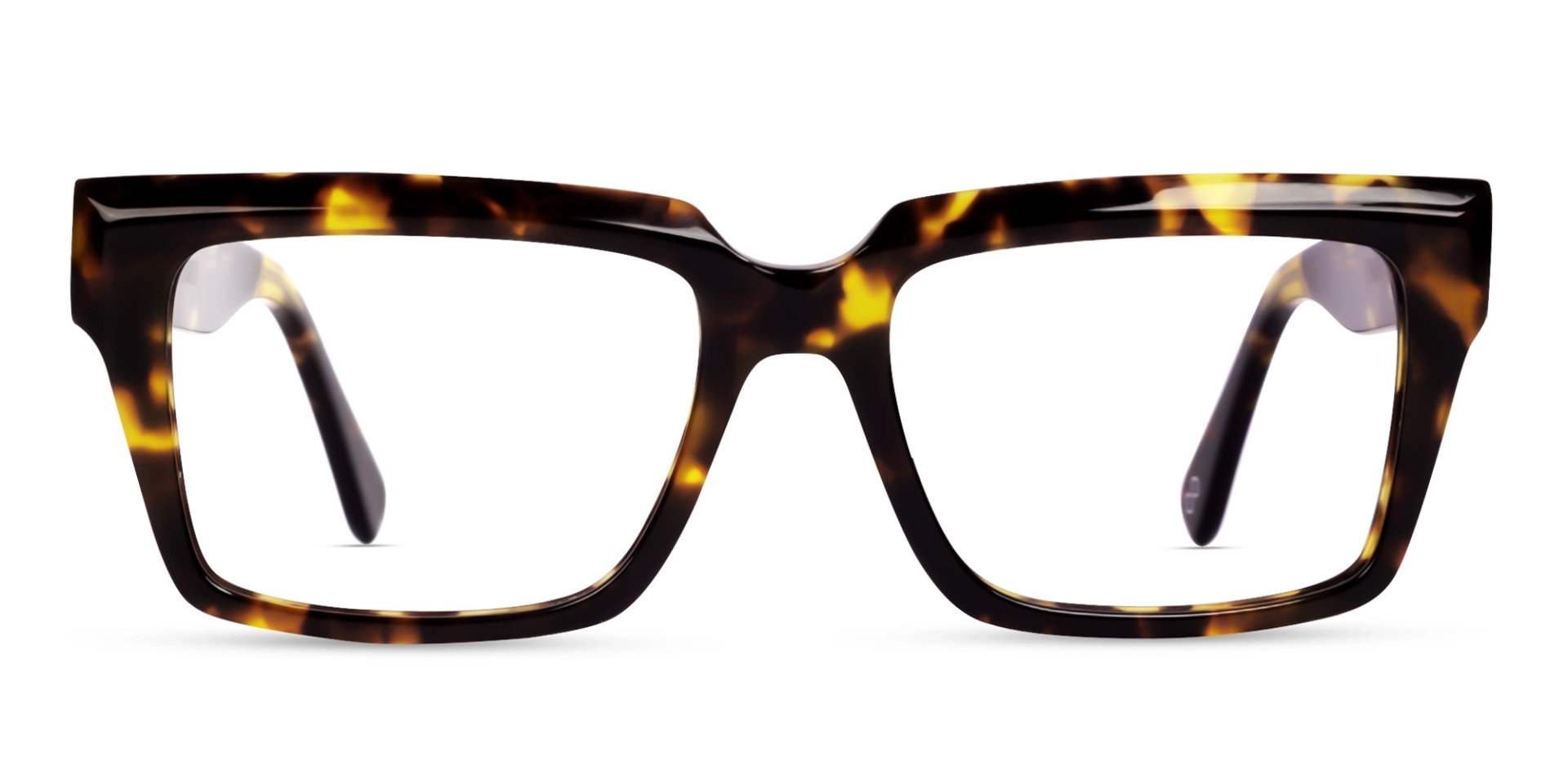 Havana Tortoise Spring Hinge Rectangular Glasses-1